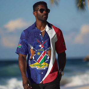Custom Cricket African Namibia Hawaiian Shirt Coat of arms Namibian Pattern - African Pride
