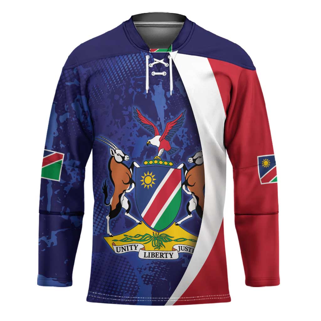 Custom Cricket African Namibia Hockey Jersey Coat of arms Namibian Pattern