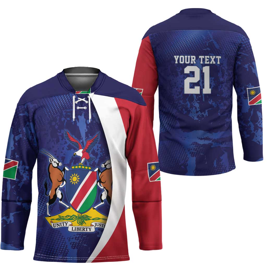 Custom Cricket African Namibia Hockey Jersey Coat of arms Namibian Pattern