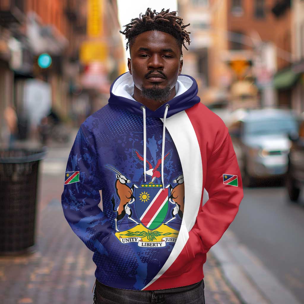 Custom Cricket African Namibia Hoodie Coat of arms Namibian Pattern - African Pride
