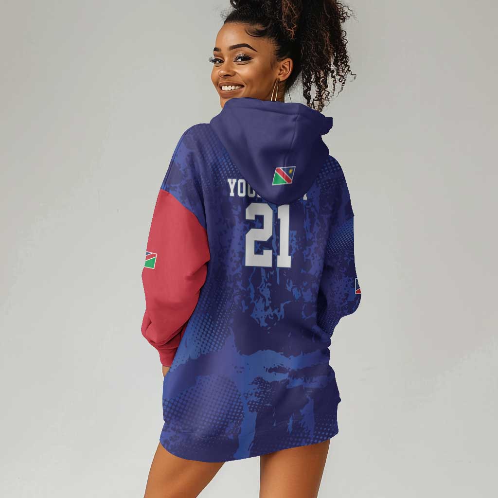 Custom Cricket African Namibia Hoodie Dress Coat of arms Namibian Pattern - African Pride