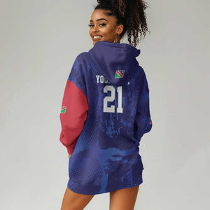 Custom Cricket African Namibia Hoodie Dress Coat of arms Namibian Pattern - African Pride