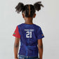 Custom Cricket African Namibia Kid T shirt Coat of arms Namibian Pattern - African Pride