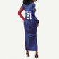 Custom Cricket African Namibia Long Sleeve Bodycon Dress Coat of arms Namibian Pattern - African Pride