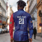 Custom Cricket African Namibia Long Sleeve Button Shirt Coat of arms Namibian Pattern - African Pride