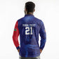 Custom Cricket African Namibia Long Sleeve Polo Shirt Coat of arms Namibian Pattern - African Pride