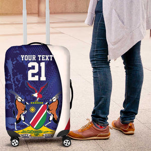 Custom Cricket African Namibia Luggage Cover Coat of arms Namibian Pattern - African Pride
