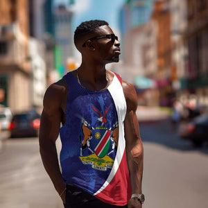Custom Cricket African Namibia Men Tank Top Coat of arms Namibian Pattern - African Pride