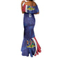Custom Cricket African Namibia Mermaid Dress Coat of arms Namibian Pattern - African Pride