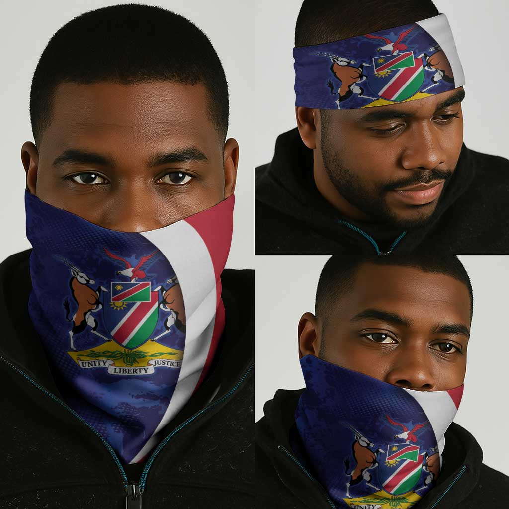 Cricket African Namibia Neck Gaiter Coat of arms Namibian Pattern - African Pride