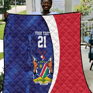 Custom Cricket African Namibia Quilt Coat of arms Namibian Pattern - African Pride