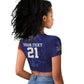 Custom Cricket African Namibia Raglan Cropped T shirt Coat of arms Namibian Pattern - African Pride