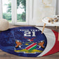 Custom Cricket African Namibia Round Carpet Coat of arms Namibian Pattern - African Pride