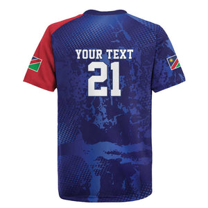 Custom Cricket African Namibia Rugby Jersey Coat of arms Namibian Pattern - African Pride