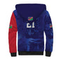 Custom Cricket African Namibia Sherpa Hoodie Coat of arms Namibian Pattern - African Pride