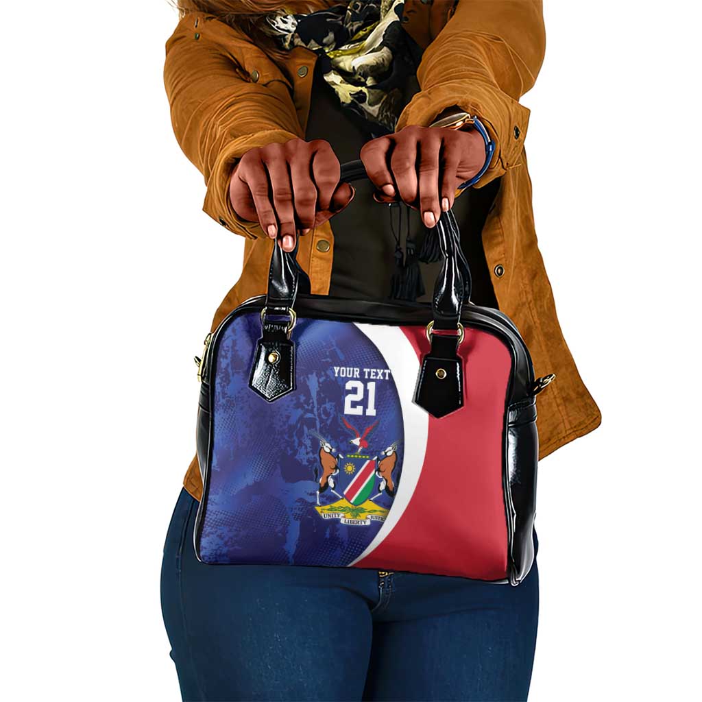 Custom Cricket African Namibia Shoulder Handbag Coat of arms Namibian Pattern - African Pride
