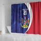 Custom Cricket African Namibia Shower Curtain Coat of arms Namibian Pattern - African Pride