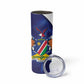 Custom Cricket African Namibia Skinny Tumbler Coat of arms Namibian Pattern - African Pride