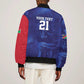 Custom Cricket African Namibia Sleeve Zip Bomber Jacket Coat of arms Namibian Pattern - African Pride