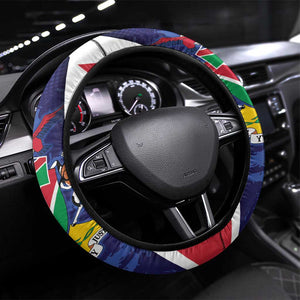 Cricket African Namibia Steering Wheel Cover Coat of arms Namibian Pattern - African Pride