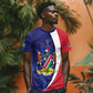 Custom Cricket African Namibia T shirt Coat of arms Namibian Pattern - African Pride