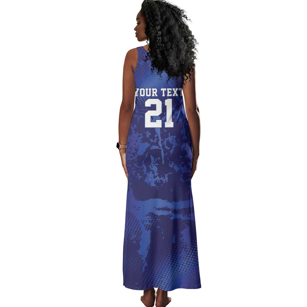 Custom Cricket African Namibia Tank Maxi Dress Coat of arms Namibian Pattern - African Pride