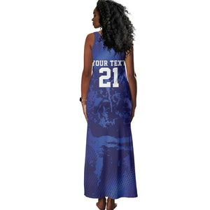 Custom Cricket African Namibia Tank Maxi Dress Coat of arms Namibian Pattern - African Pride