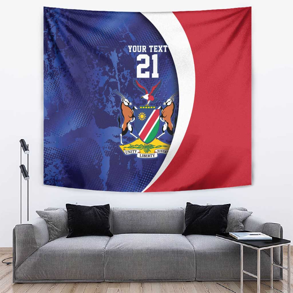 Custom Cricket African Namibia Tapestry Coat of arms Namibian Pattern - African Pride