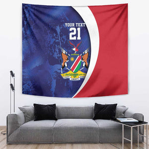 Custom Cricket African Namibia Tapestry Coat of arms Namibian Pattern - African Pride