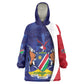 Custom Cricket African Namibia Wearable Blanket Hoodie Coat of arms Namibian Pattern - African Pride