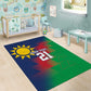 Custom Cricket African Namibia Area Rug Namibian Gold Sun Flag Motif - African Pride