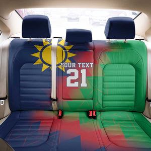 Custom Cricket African Namibia Back Car Seat Cover Namibian Gold Sun Flag Motif - African Pride