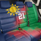 Custom Cricket African Namibia Back Car Seat Cover Namibian Gold Sun Flag Motif - African Pride