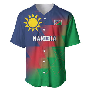 Custom Cricket African Namibia Baseball Jersey Namibian Gold Sun Flag Motif - African Pride