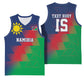 Custom Cricket African Namibia Basketball Jersey Namibian Gold Sun Flag Motif - African Pride