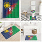 Custom Cricket African Namibia Bathroom Set Namibian Gold Sun Flag Motif