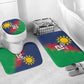 Custom Cricket African Namibia Bathroom Set Namibian Gold Sun Flag Motif