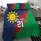 Custom Cricket African Namibia Bedding Set Namibian Gold Sun Flag Motif - African Pride