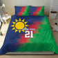 Custom Cricket African Namibia Bedding Set Namibian Gold Sun Flag Motif - African Pride