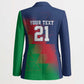 Custom Cricket African Namibia Blazer Namibian Gold Sun Flag Motif