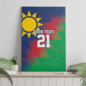 Custom Cricket African Namibia Canvas Wall Art Namibian Gold Sun Flag Motif - African Pride