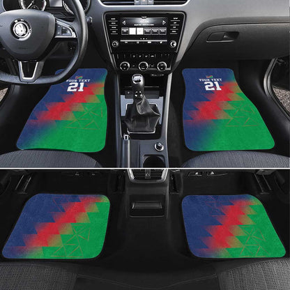 Custom Cricket African Namibia Car Mats Namibian Gold Sun Flag Motif - African Pride