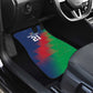 Custom Cricket African Namibia Car Mats Namibian Gold Sun Flag Motif - African Pride