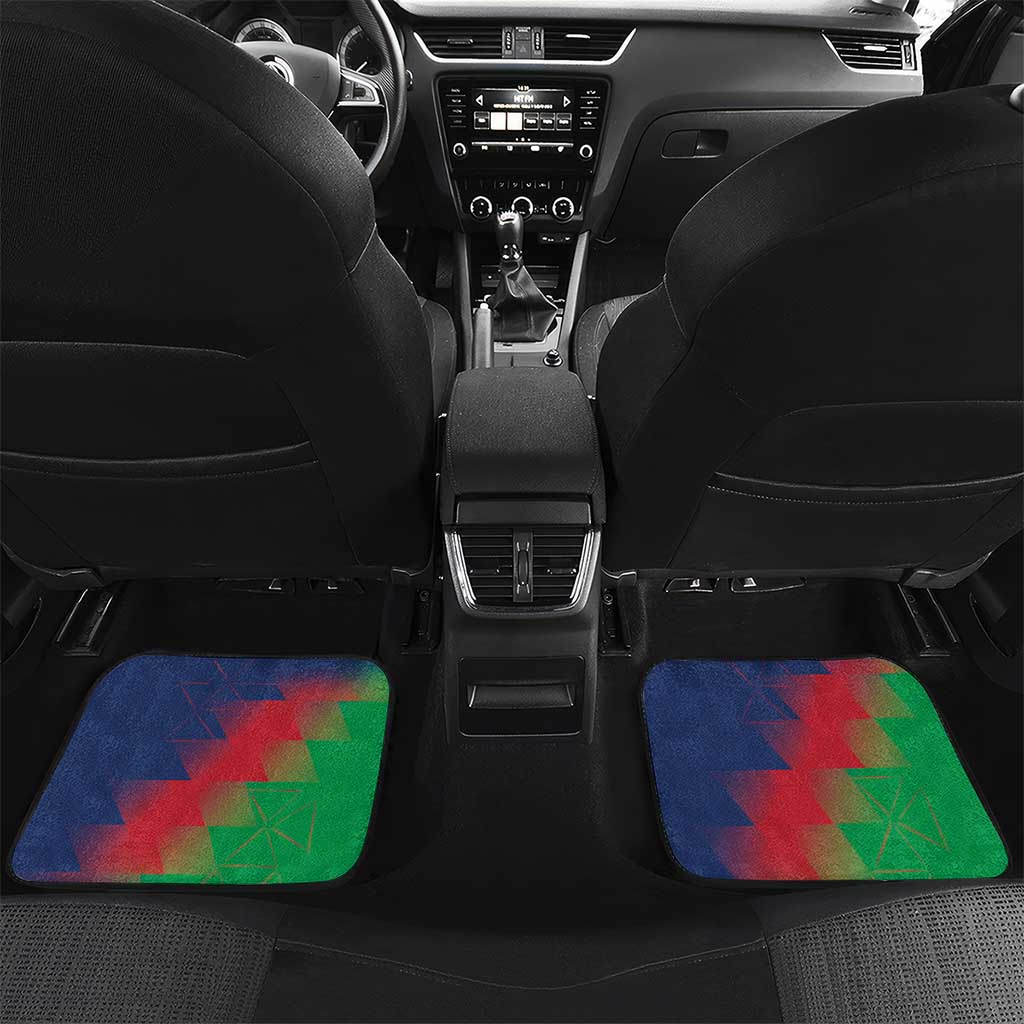 Custom Cricket African Namibia Car Mats Namibian Gold Sun Flag Motif - African Pride