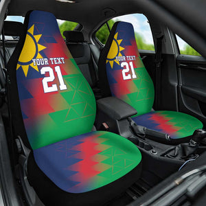 Custom Cricket African Namibia Car Seat Cover Namibian Gold Sun Flag Motif - African Pride