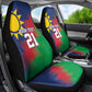 Custom Cricket African Namibia Car Seat Cover Namibian Gold Sun Flag Motif - African Pride