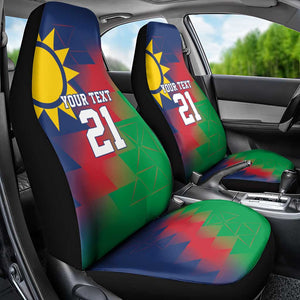 Custom Cricket African Namibia Car Seat Cover Namibian Gold Sun Flag Motif - African Pride
