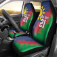 Custom Cricket African Namibia Car Seat Cover Namibian Gold Sun Flag Motif - African Pride