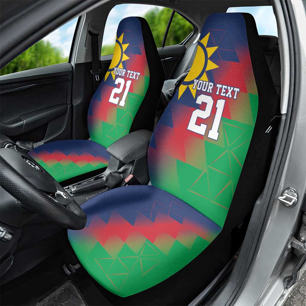 Custom Cricket African Namibia Car Seat Cover Namibian Gold Sun Flag Motif - African Pride