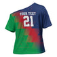 Custom Cricket African Namibia Cross Shoulder Shirt Namibian Gold Sun Flag Motif